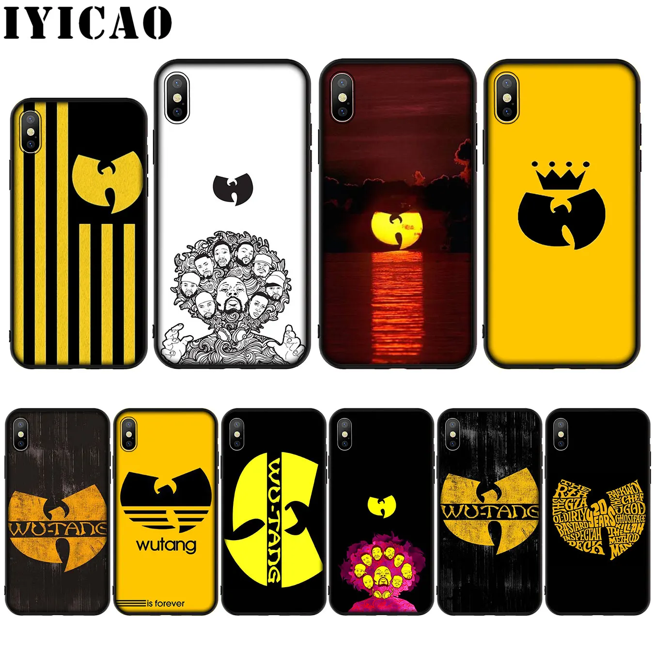 Ультратонкий мультяшный силиконовый мягкий чехол Wu Tang Clan для iPhone 11 Pro Max XR X XS 8 7 6 6S
