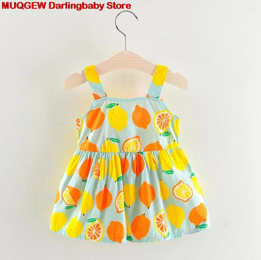Летняя одежда для новорожденных с принтом лимона на вечерние Повседневное