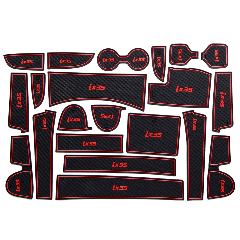 21Pcs Lot Car Interior Upholstery For Hyundai 18 IX35 Rubber Mat Accessories Non-Slip Auto |