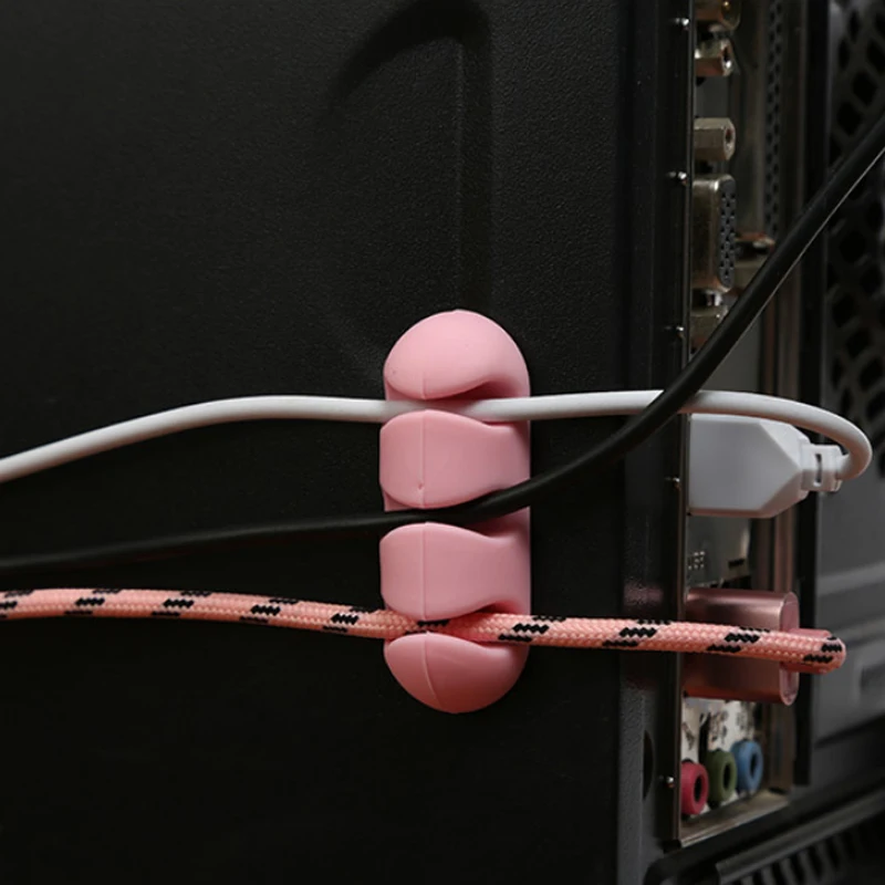 Распродажа самоклеящаяся настольная силиконовая намотка для проводов 2 шт./лот