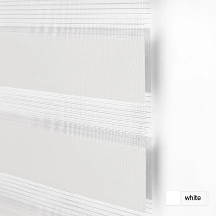 white Новое поступление моторизованные жалюзи Зебра Рольставни прозрачная ткань трубчатый мотор батареи KM25LE умный дом интеллектуальное управление - Цвет: white