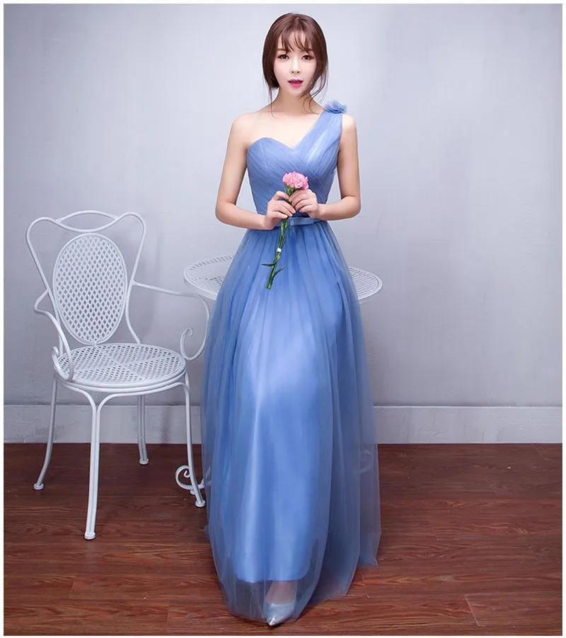 Mingli Tengda 2018 Simple Elegant Tulle Bridesmaid Dresses Boat Neck Off the Shoulder Dress robe demoiselle d'honneur | Свадьбы и
