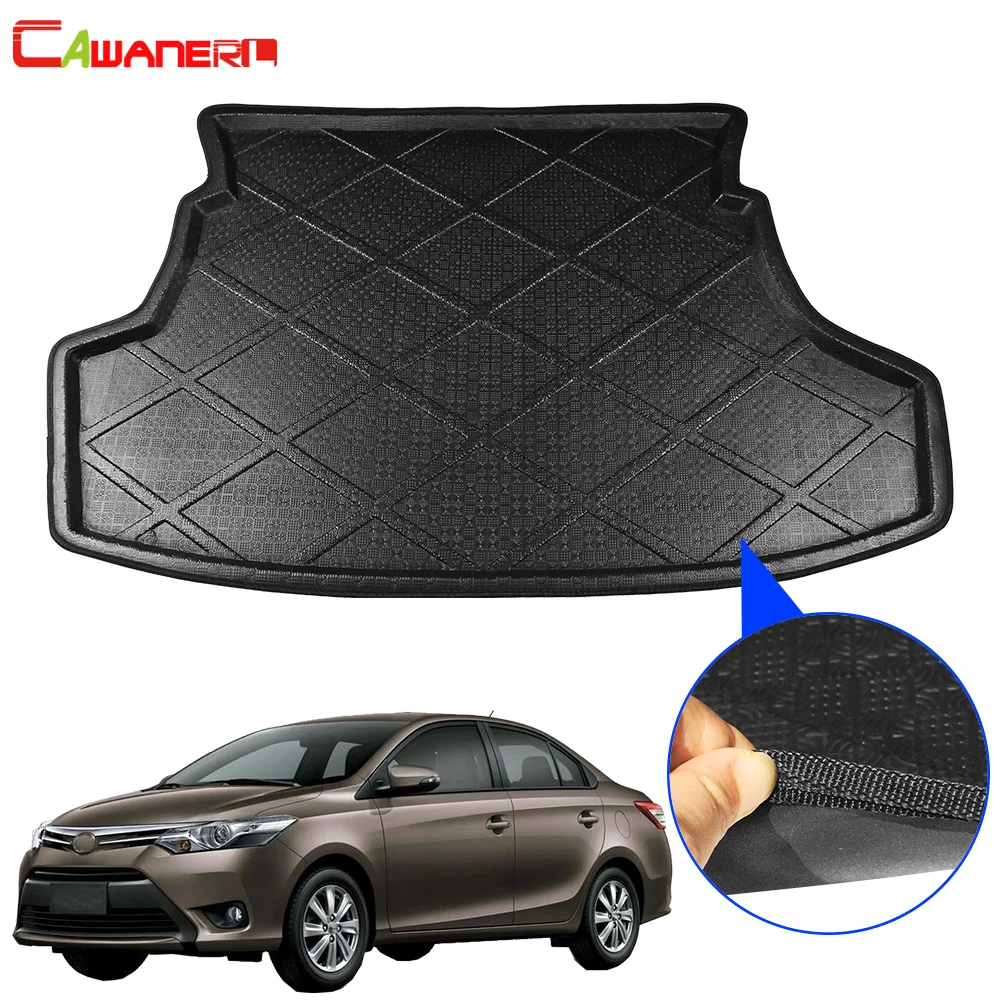 

Cawanerl Car Trunk Mat Floor Tray Boot Liner Cargo Carpet Luggage Mud Pad For Toyota Yaris Vios Belta Limo Sedan XP90 2007-2013