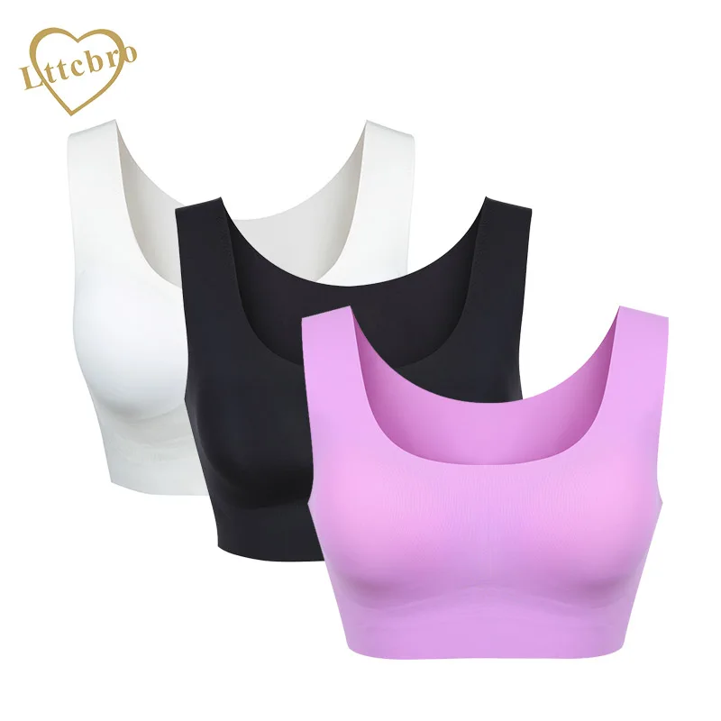3 шт./упаковка бесшовный бюстгальтер для сна размера плюс без