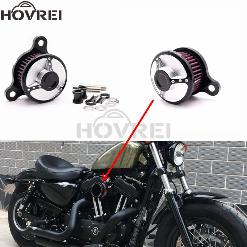 Мотоцикл воздухоочиститель Впускной фильтр Система Комплект для Harley Sportster 1200 Sportster XL 883 48 72 1991- на заказ