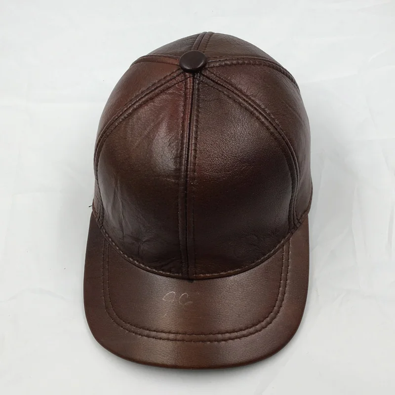 2021 новый стиль для мужчин из натуральной кожи бейсбольная брендовая Кепка с