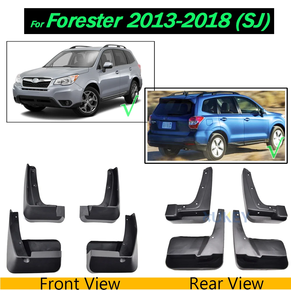 For SJ 2013-2018 Брызговики для Subaru Forester SH 2007-2012 SJ 2013- SK-on Брызговики крыло брызговиков протектор - Цвет: For SJ 2013-2018