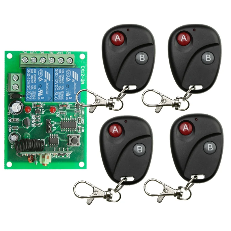 DC 12V 2 CH 2CH RF беспроводной переключатель системы дистанционного управления ЧЕРНЫЙ