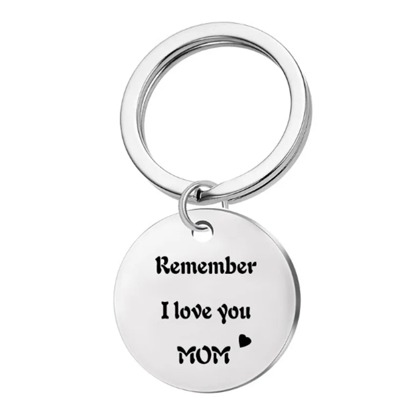 creative stainless steel keychain letter for women men car bag pendant keyring fashion jewelry Father's day gifts Accessories |