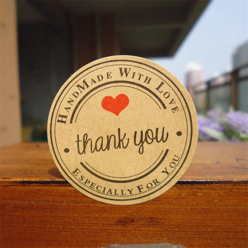 120 шт. wtih Love Red Heart Thank you круглые бумажные этикетки для скрапбукинга Уплотнительная