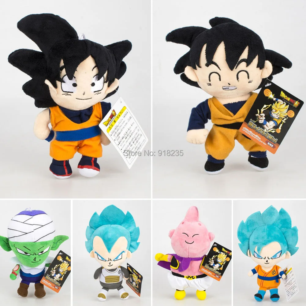 10/Лот 18 видов стилей DRAGON BALL Goku Kakarotto Majin Buu трусы Piccolo Vegeta 18-23 см Плюшевые Куклы Подвески мягкие игрушки