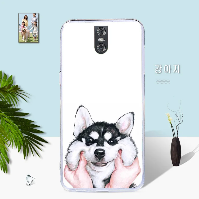 Чехол Для Doogee bl7000 Силиконовая задняя крышка роспись милый цветок башни животных