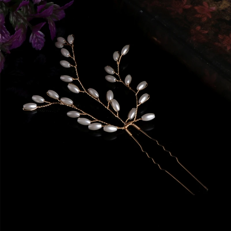 JAVRICK модные свадебные искусственный жемчуг шпильки для прически невесты клипсы