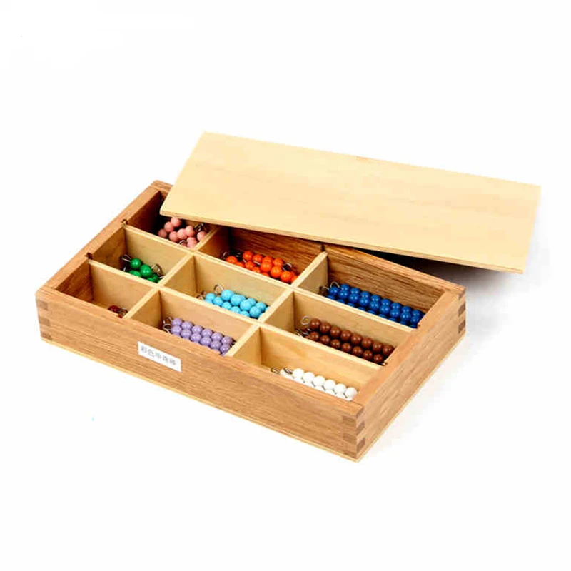 Материалы Монтессори математические игрушки цветные струны бусин обучающая