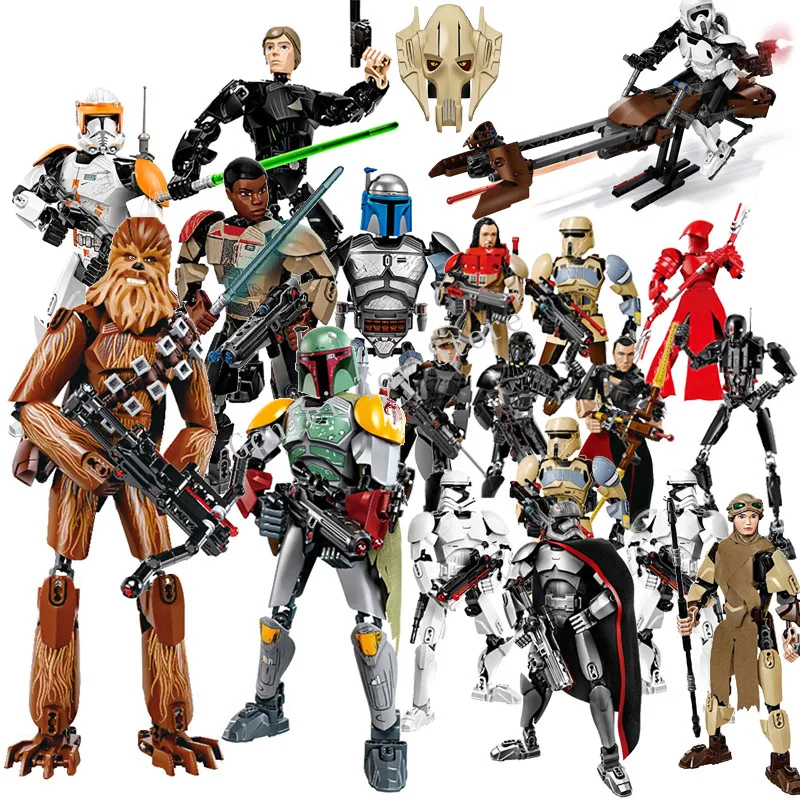 Новинка 2019 25 стилей KSZ Звездные войны игрушки конструктор Jango K 2SO Дарт Вейдер