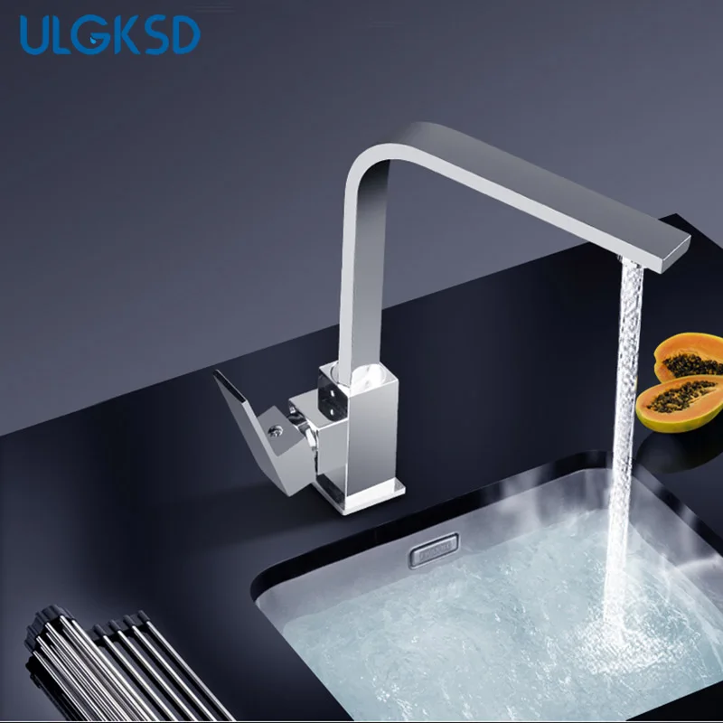 ULGKSD Золотой кухонный кран с одной ручкой смеситель для холодной и горячей воды высокого качества Kicthen Смеситель torneira da cozinha