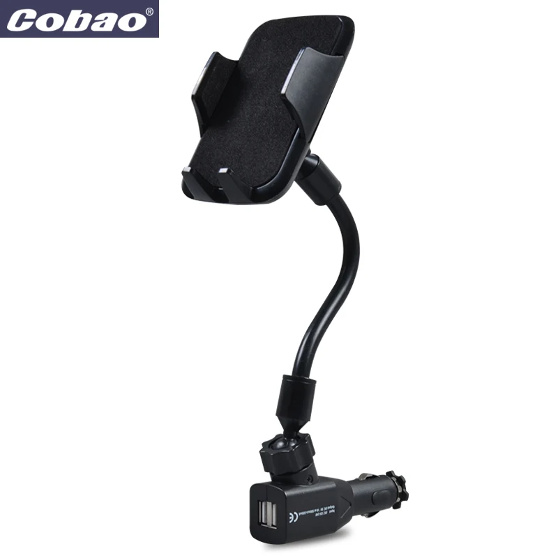 Универсальный автомобильный держатель Cobao зарядное устройство 5 В 1A 2 usb-порта 360