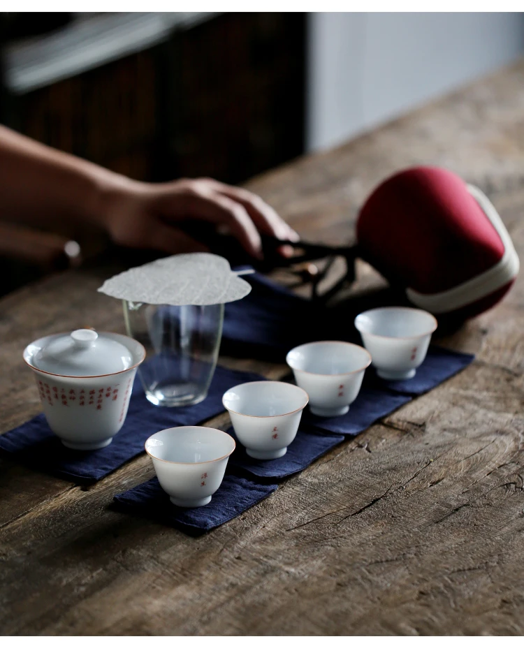 TANGPIN керамический чайник gaiwan Чайные чашки китайский портативный дорожный чайный набор с сумкой для путешествий