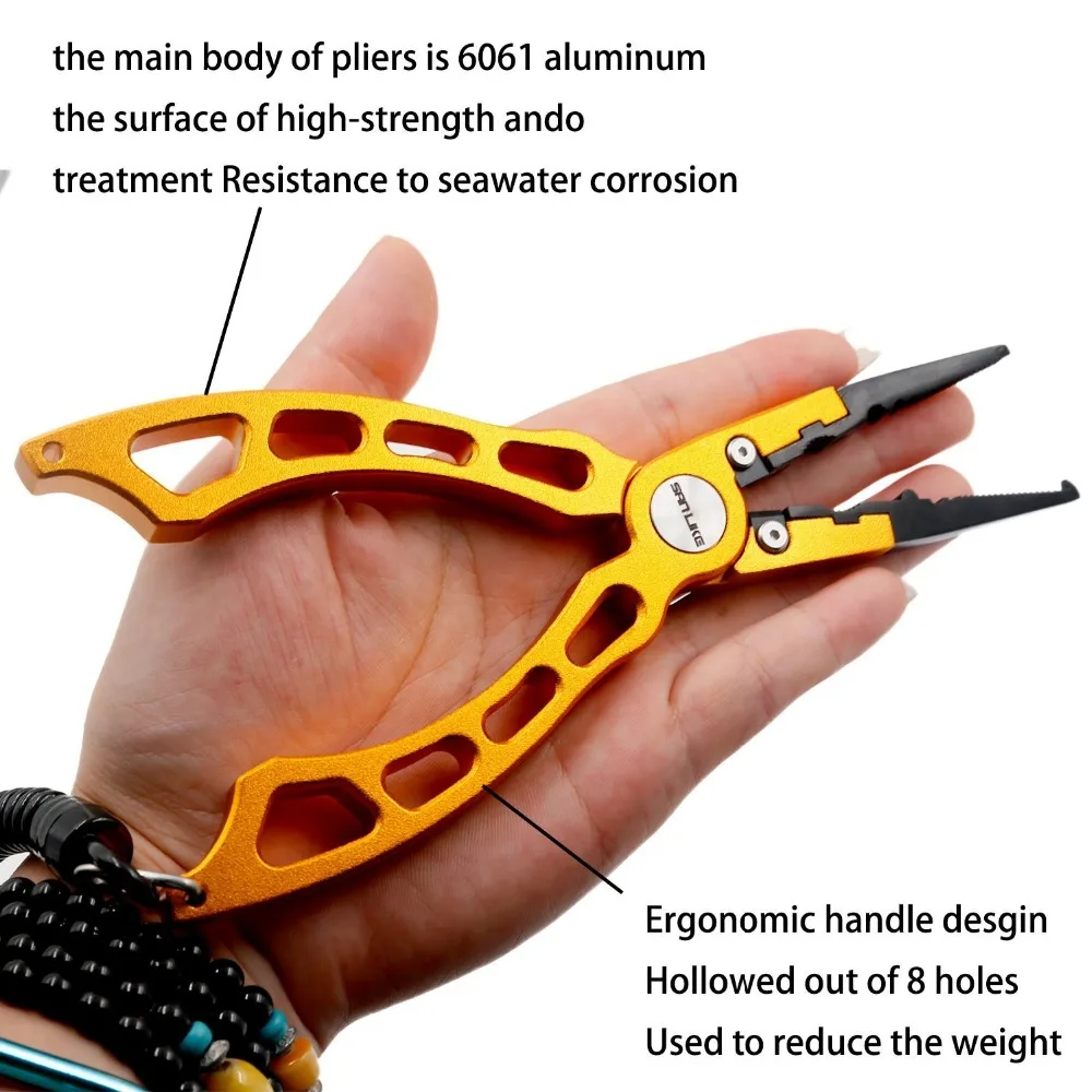 SANLIKE New Fishing Tackle Aluminum Alloy Pliers Split Ring Cutters Holder Tool For Saltwater Wholesale | Спорт и развлечения