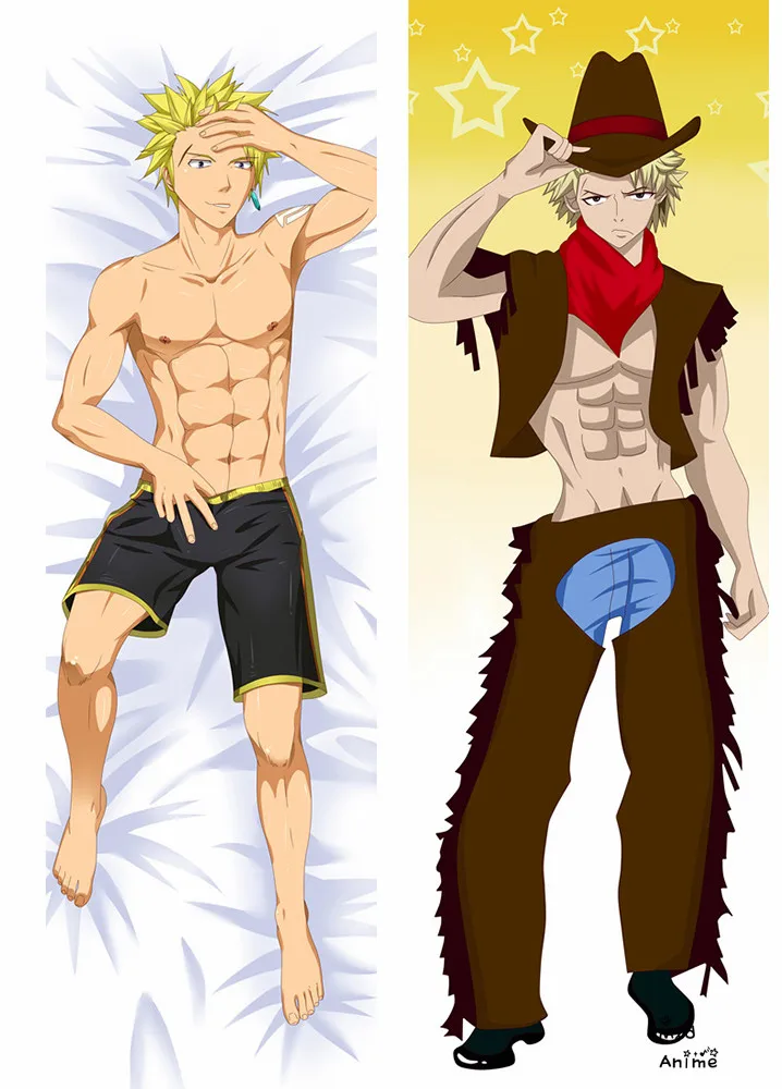 Популярное японское аниме Сказочный хвост Natsu & Erza Scarlet Lucy Heartfilia Подушка Dakimakura