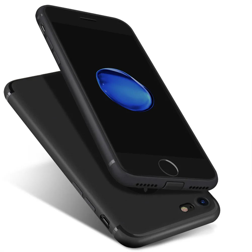Shockproof Pink Black Matte Rubber Phone Case For iPhone X 6 6s 8 Plus 5s SE Candy Color Silicone Cover 7 |