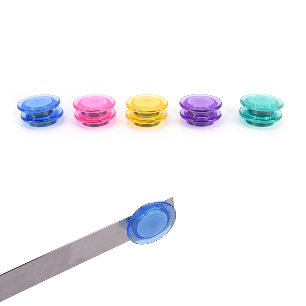 10Pcs Round Magnetic Pin Clips Button Memo Message Note DIY Whiteboard Fridge Magnets For Home Tools Random Color | Канцтовары для