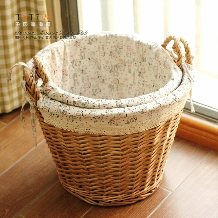 Новинка 2015 бесплатная доставка бинауральная ивовая корзина для хранения одежды