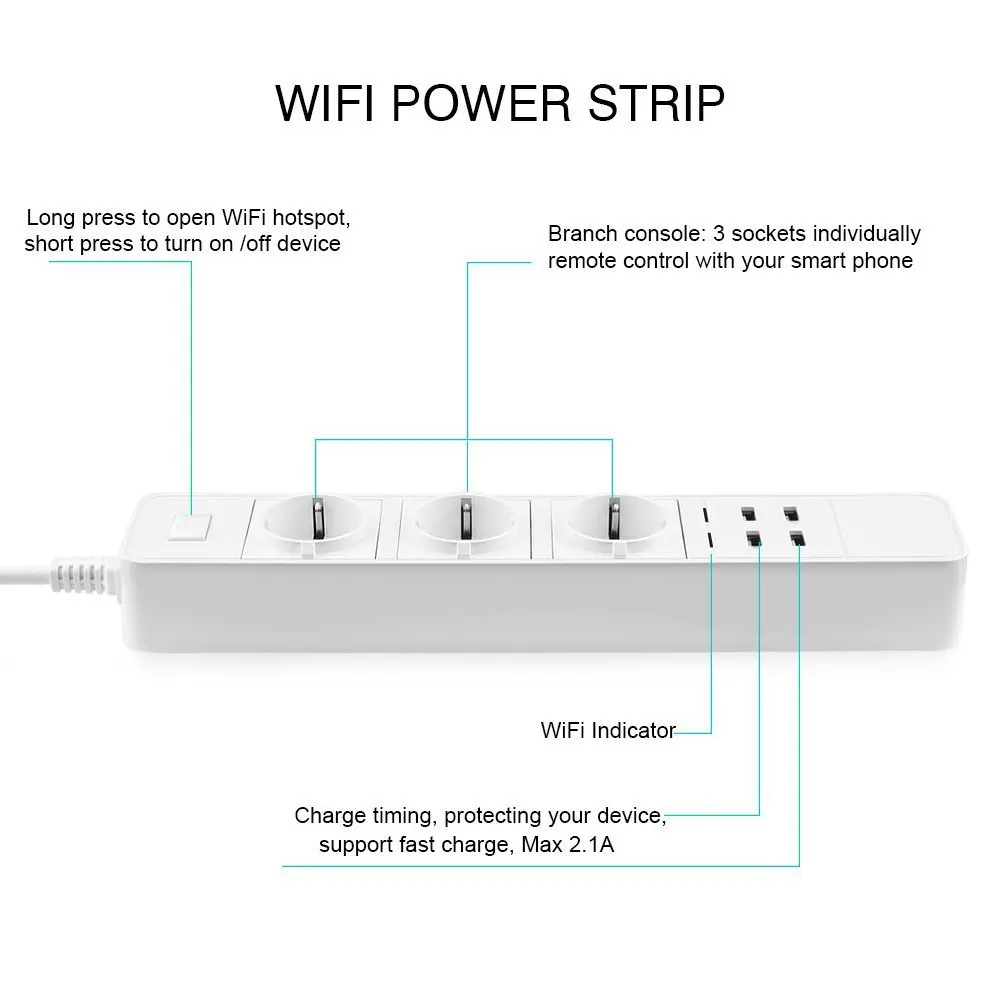 Умный сетевой фильтр с функцией таймера и поддержкой Wi-Fi | Электроника
