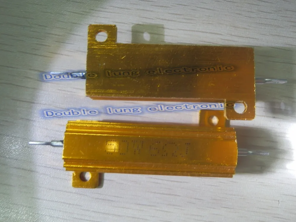 10 шт./лот RX24 50 Вт 1R 2R 3R 4R 5R 6R 8R 10R 15R 50R 100R 220R 1 K Ohm светодиодный нагрузочный резистор Алюминий чехол проволочный резистор