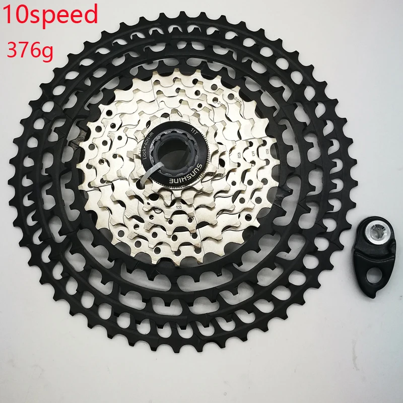 SUNSHNE MTB 10 скоростной 20/30 11 50T Кассетный 376g велосипед Freewheel части велосипеда горный