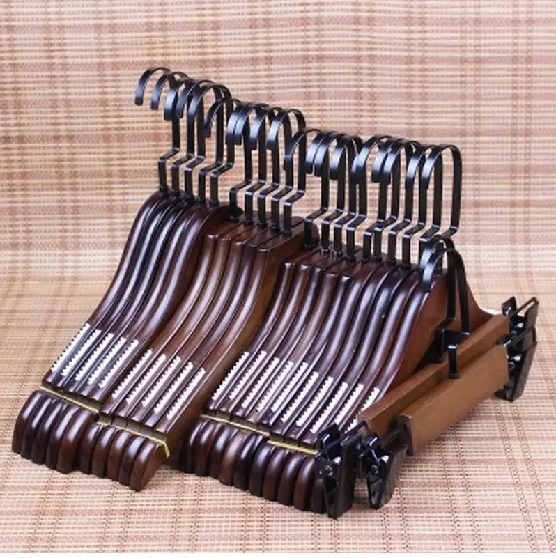 10 шт./лот винтажные деревянные вешалки Противоскользящие для одежды детская