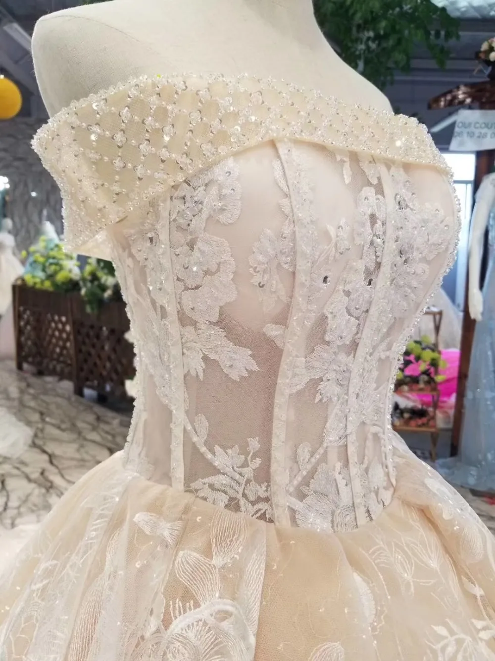 

CloverBridal best quality alibaba online shopping china luxury wedding dress 100cm train robe de mariee princesse de luxe 2019
