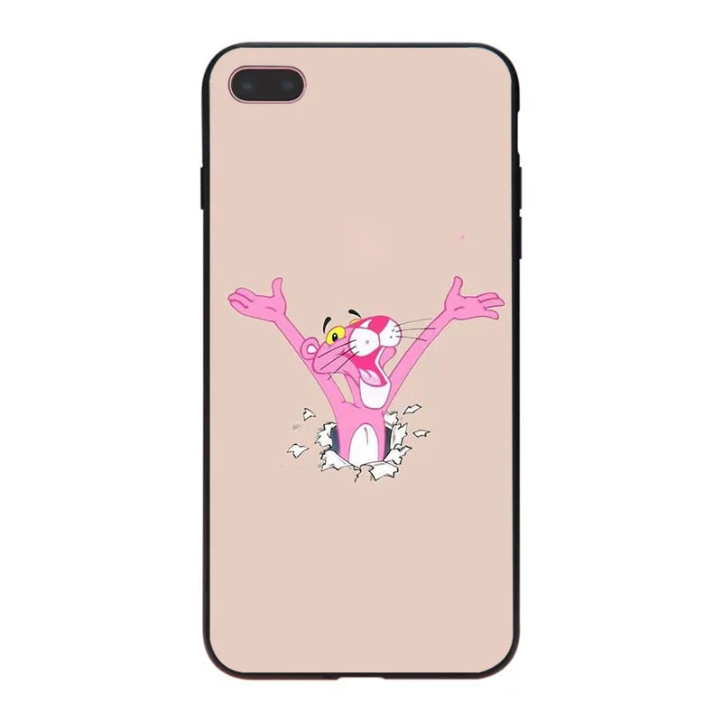 Розовый пантера много цветов Роскошный чехол для телефона iPhone 8 7 6 6S Plus X XS XR XSMax 10 5