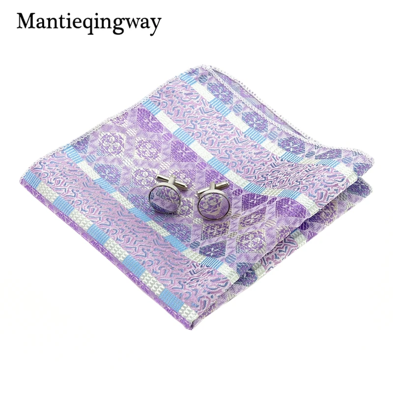 Mantieqingway элегантный светильник фиолетовый жаккардовый платок набор Пейсли 8 5 см