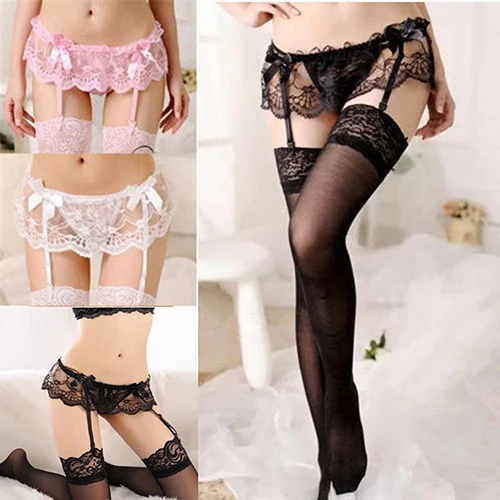 2016 сексуальные удобные женские прозрачные кружевные чулки до бедра подвязки с