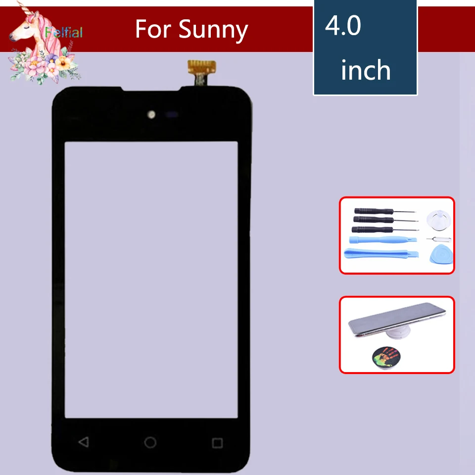 

4.0" New Sunny Touch Screen For Wiko Sunny Touch Screen Digitizer Sensor Outer Front Glass Lens Panel Replacement