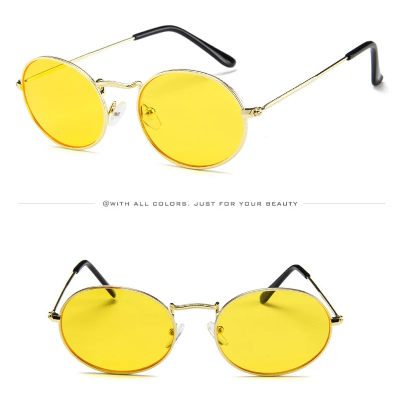 Европейские и американские модные солнцезащитные очки мужчин женщин ретро личности очки металлическая маленькая круглая оправа на.