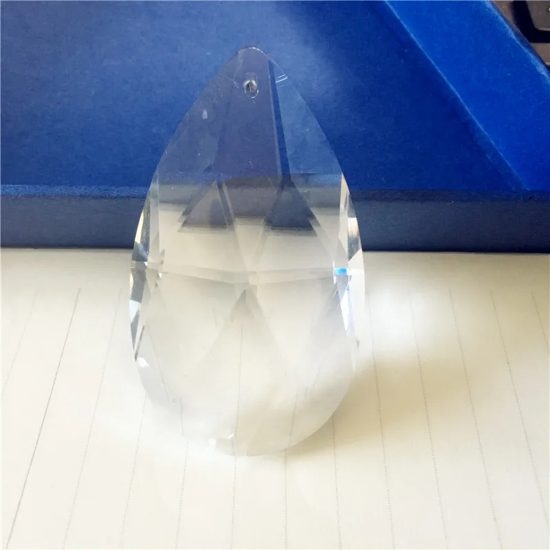 

76mm 40pcs/Lot Transparent Crystal Chandelier Parts Glass Pendants Hanging Drop Pendants For Party Lamp,Curtain Wall Decor