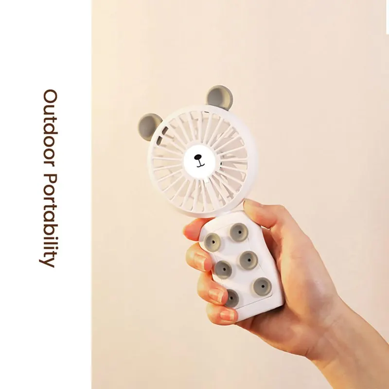 Portable Usb Mini Fan Adsorb Mobile Phone Electronic Gadgets Night Light Handheld Accessories 2 Winds Adjustable |