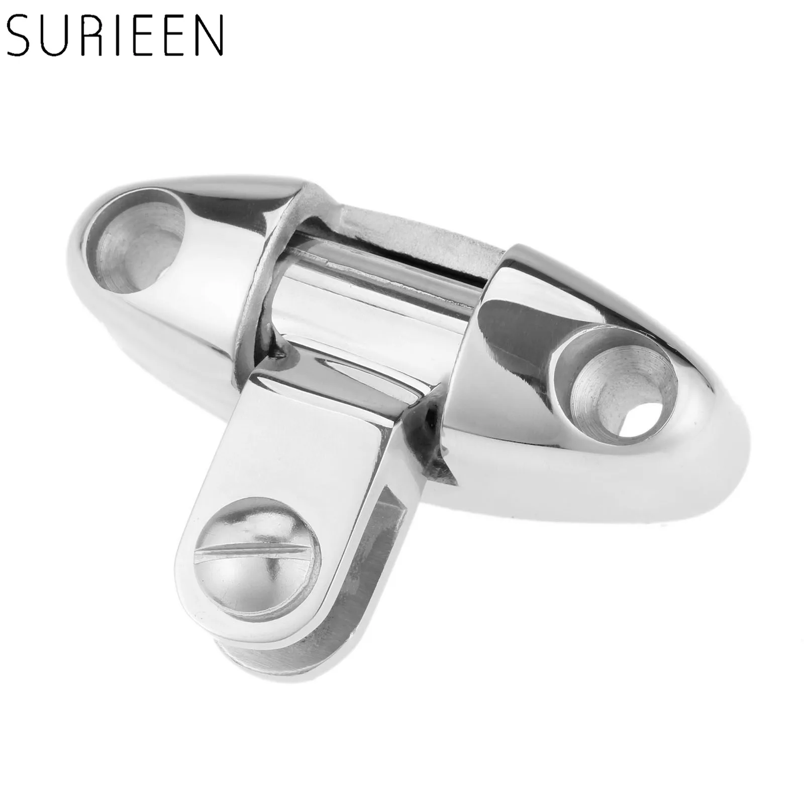 

SURIEEN 1pc 316 Stainless Steel Marine Swivel Deck Hinge With Rubber Pad Bimini Top Fitting For Fishing Boat Canoe Accessories