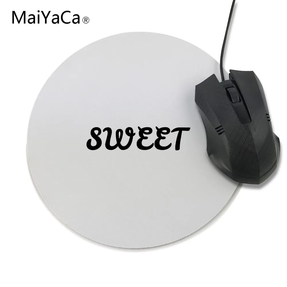 Популярные Черно-белые серии, чтобы отправить друг другу подарки сладкий сон Круглый Коврик Для Мыши Компьютерный стол коврики Нескользящие настольные коврики - Цвет: 20x20cm