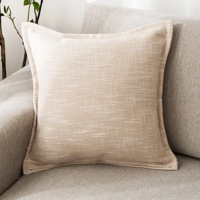 Beige 30x50/45x45/55x55 см Япония простая бежевая/серая/коричневая хлопковая льняная наволочка диван наволочка для подушки для опоры поясницы спинка - Color: Beige