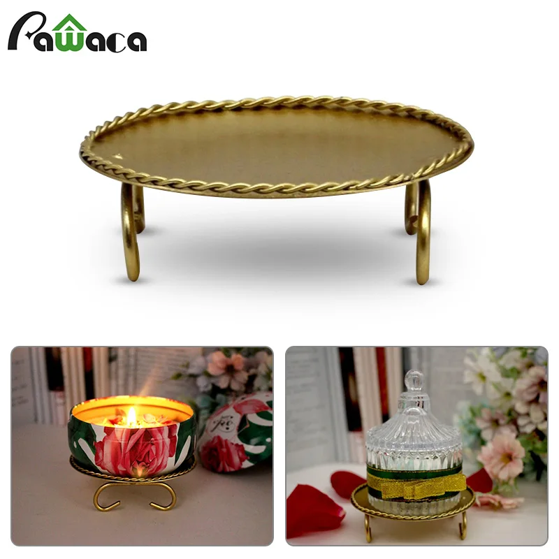 Круглые геометрические подсвечники из кованого железа подсвечник Настольный