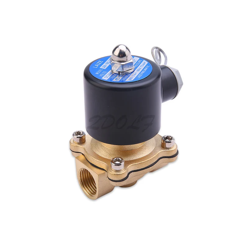 2W025 08 AC220V DC12V DC24V 1/4 &quotЭлектрический электромагнитный клапан Вода Воздух N/C Газ