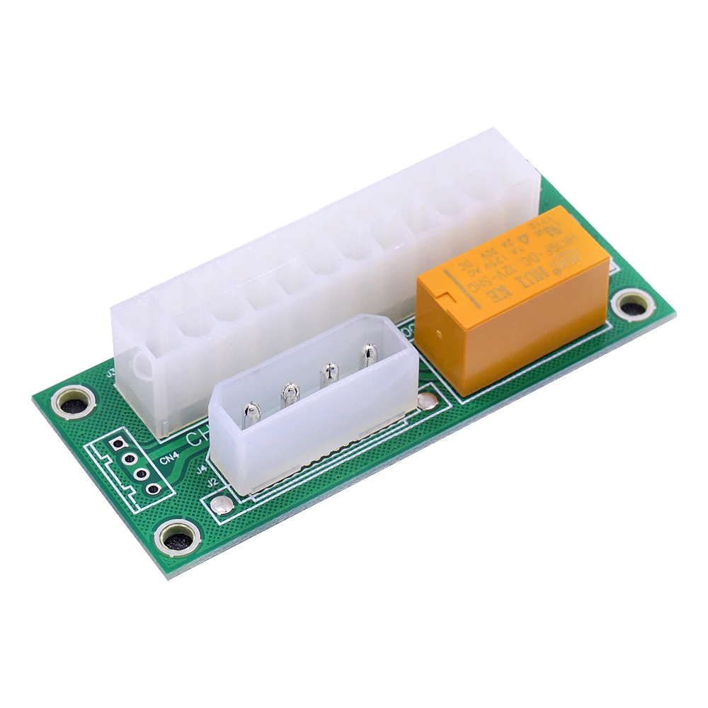 CHIPAL Dual PSU Adapter 4Pin to 24Pin Sync Synchronous Starter ADD2PSU Card ATX Power Supply for Bitcoin Litecoin Miner Mining |