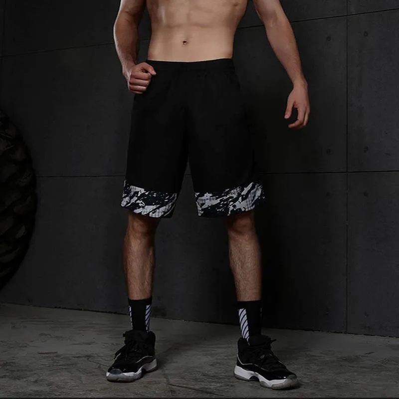 Мужские баскетбольные шорты летние мягкие для тренировок бега быстросохнущие