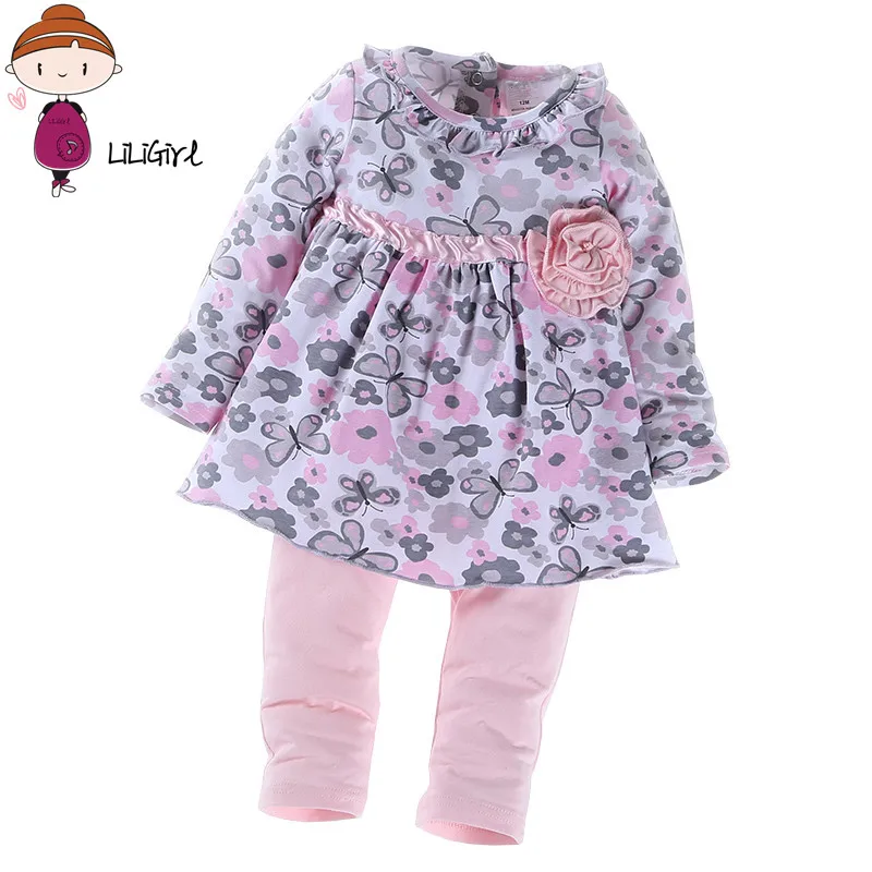 Комплекты одежды для маленьких девочек с принтом Весенняя детская одежда