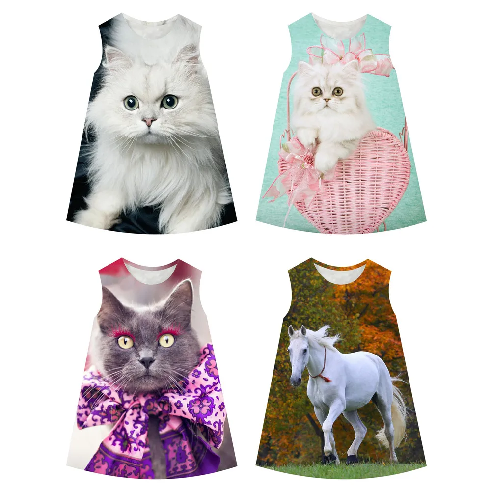 Children Clothing for Girls Toddler nice printing Beach Party Holiday Brand Dress Summer stly new Kids dress Clothes | Детская одежда и