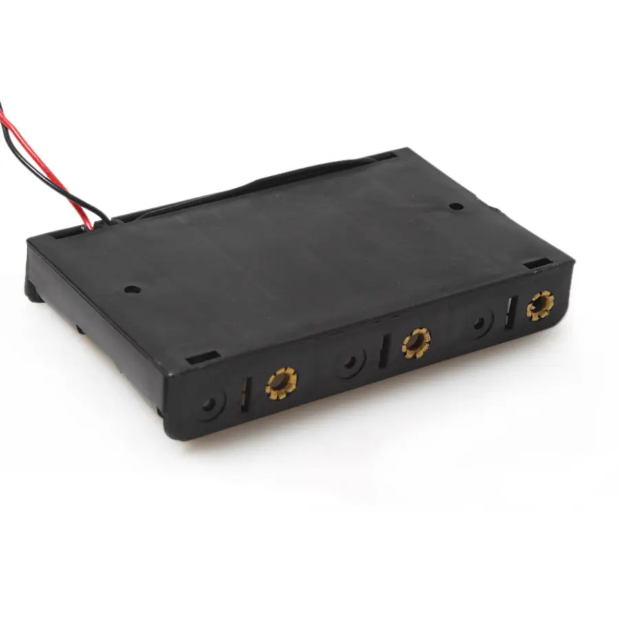 

100PCS/lot Battery Holder 9V 6*AA Box Battery AA Pack 2 AA Battery Holder Side By Side With Wire For AA Battery
