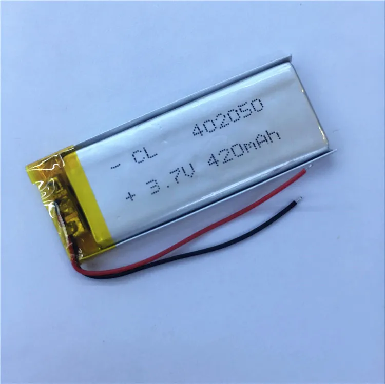 

Dinto 1pc 420mAh 3.7V 402050 042050 Lithium Polymer Battery Replacement Li-po Batteries for MP3 MP4 MP5 Bluetooth Headsets